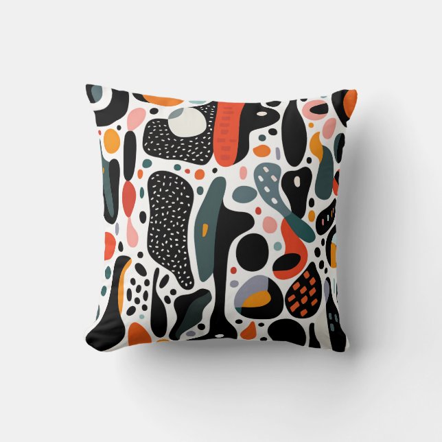 Colourful Pattern Throw Pillow (Front)