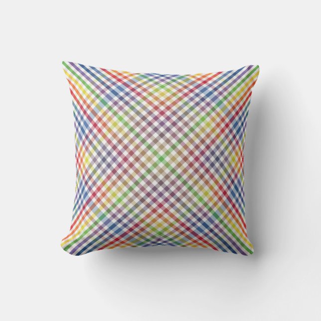 Colourful Pattern Throw Pillow (Front)