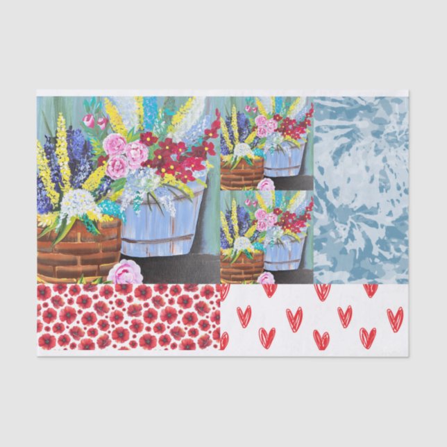 Colourful Pattern Tissue Paper for DIY (Front)