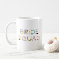 Colourful Pattern Typography Modern Bride Squad Mu