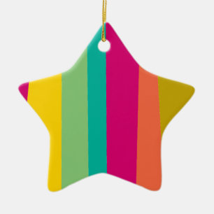 colourful patterned ceramic tree decoration