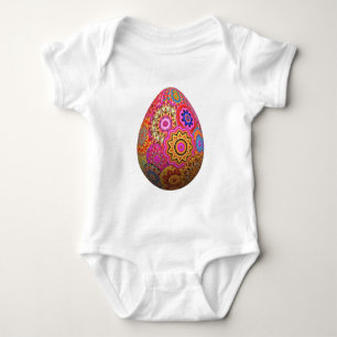 Colourful patterned Easter egg Baby Bodysuit