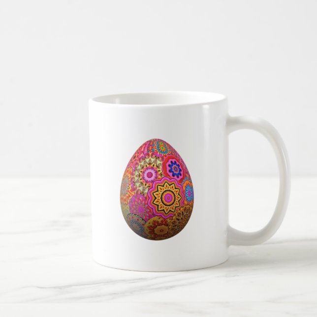 Colourful patterned Easter egg Coffee Mug (Right)
