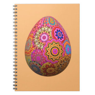 Colourful patterned Easter egg Notebook