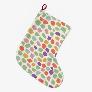 colourful patterned large christmas stocking