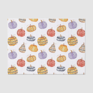 Colourful Patterned Pumpkins Tissue Paper