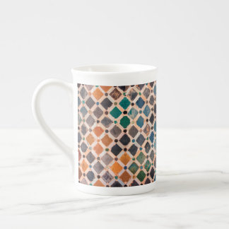colourful patterned tiles bone china mug