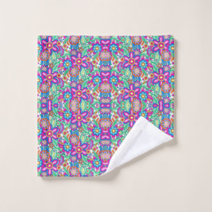 Colourful patterned towels