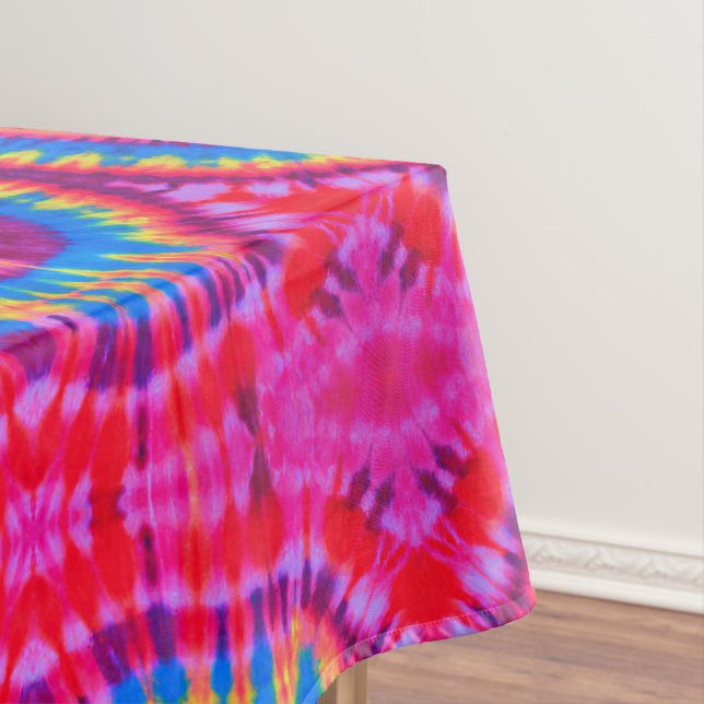 Colourful Patterns Tie-dye bohemian Tablecloth (In Situ)