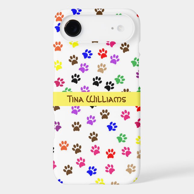 Colourful Paw Print Galaxy S4 Case (Back)