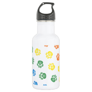 Colourful Paw prints 532 Ml Water Bottle