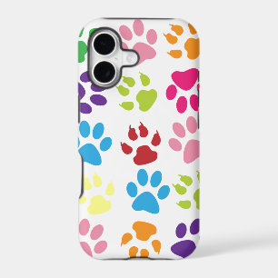 Colourful Paw Prints Pattern
