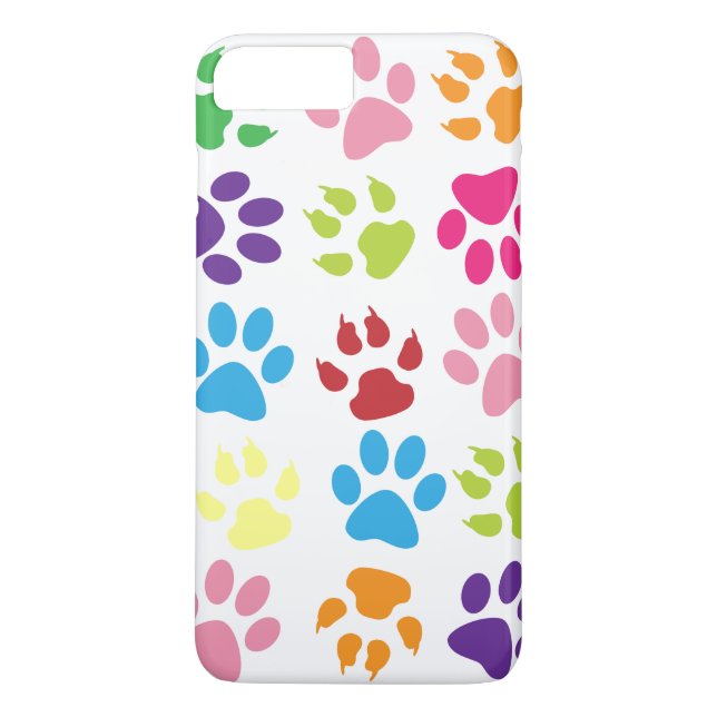 Colourful Paw Prints Pattern Case-Mate iPhone Case (Back)