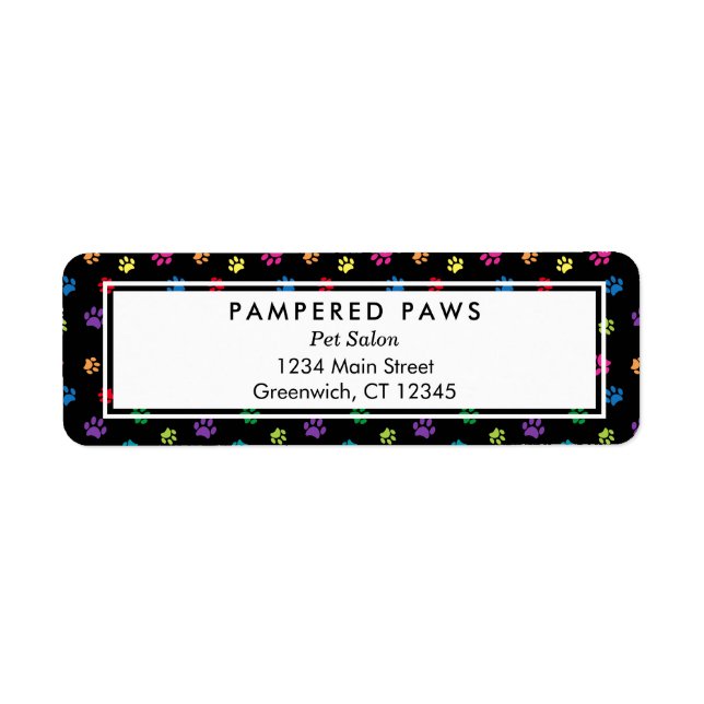 Colourful Paw Prints Professional Pet Salon Addres (Front)