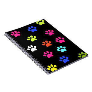 Colourful Pawprints Notebook
