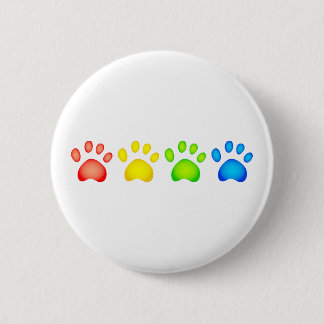 Colourful Paws 6 Cm Round Badge