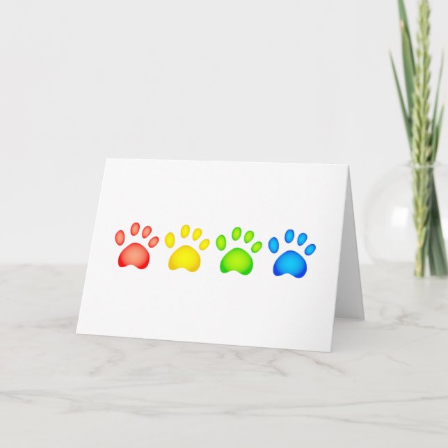 Colourful Paws Card (Front)