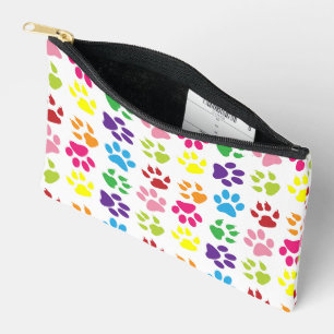 Colourful Paws, Dog Paws, Cat Paws Accessory Pouch