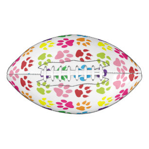 Colourful Paws, Dog Paws, Cat Paws American Football