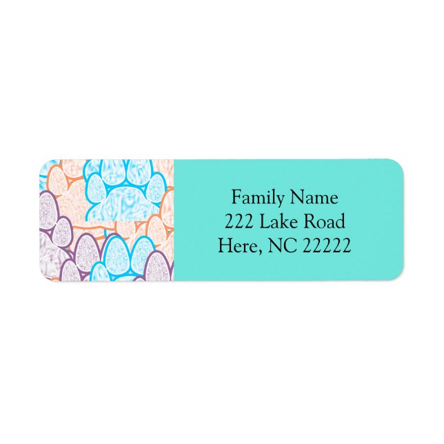 Colourful Paws Illusion Return Address Labels (Front)