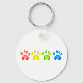 Colourful Paws Key Ring