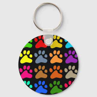 Colourful Paws Key Ring