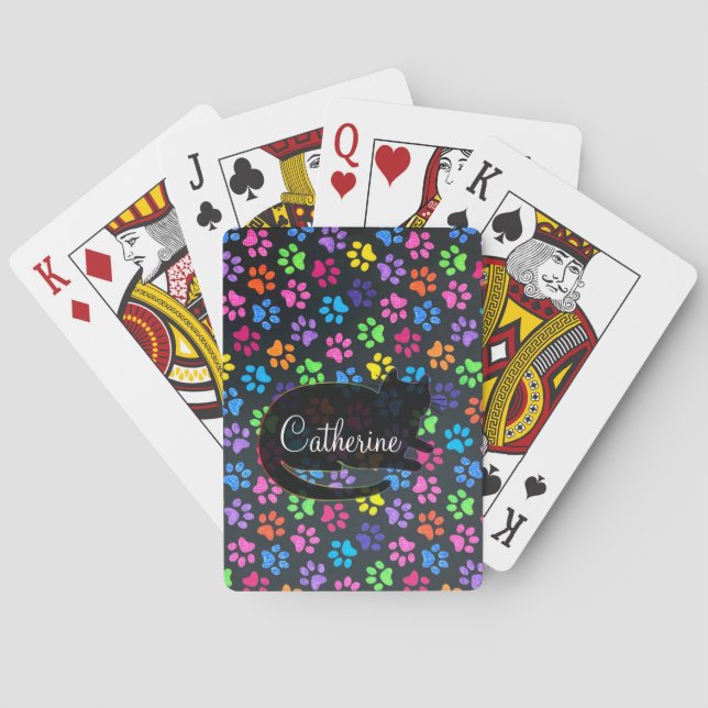 Colourful Paws Playing Cards (Back)