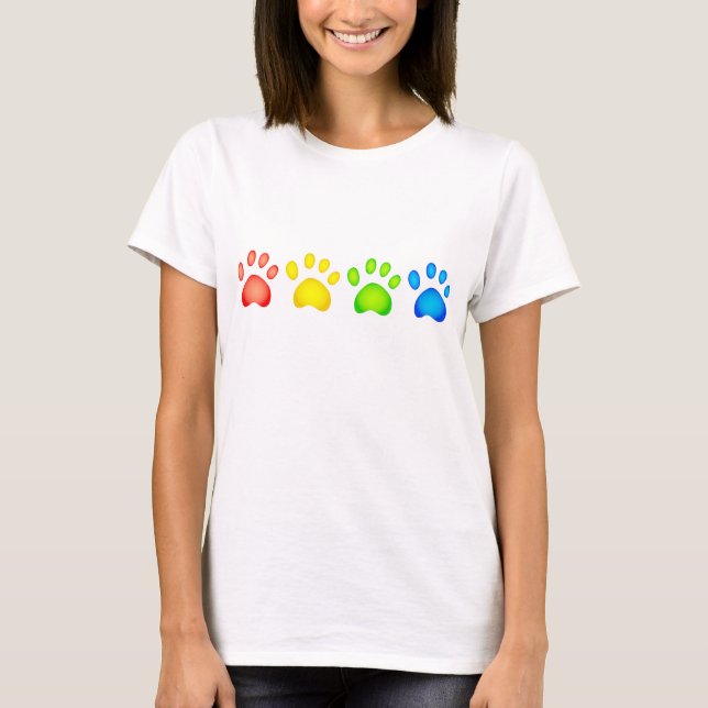 Colourful Paws T-Shirt (Front)
