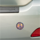 Colourful Peace Car Magnet
