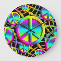 Colourful Peace - clock face numbers