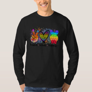Colourful Peace Love Bunny Pop It Fidget Toy T-Shirt
