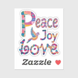 Colourful Peace Love Joy Christmas & Hanukkah