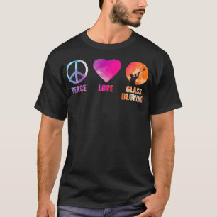Colourful Peace Lover Glass Blowing For Glassblowe T-Shirt