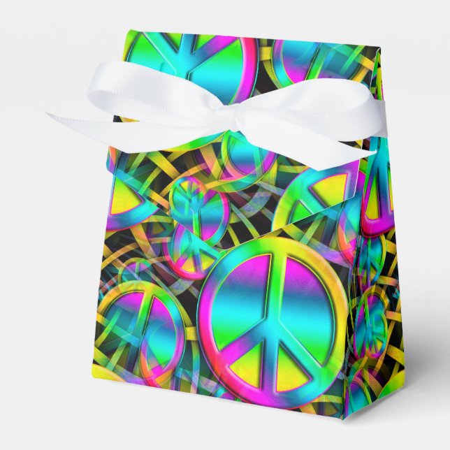 Colourful PEACE seamless pattern + your ideas Favour Box (Front Side)