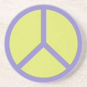 Colourful Peace Sign coaster