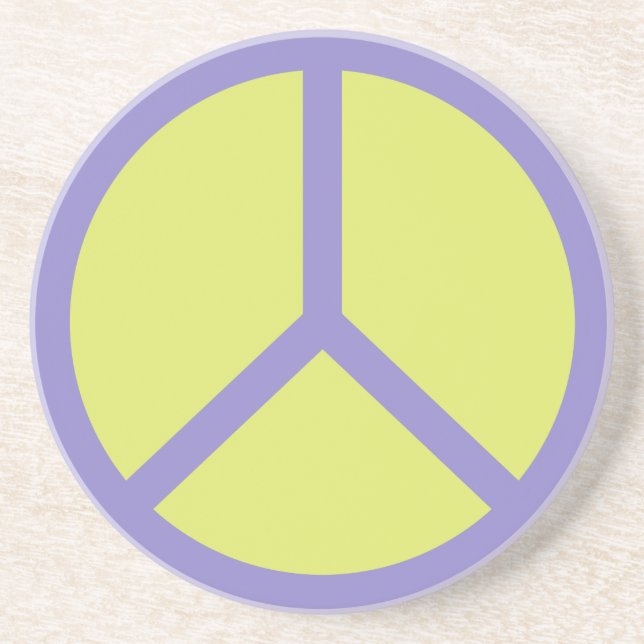 Colourful Peace Sign coaster (Front)