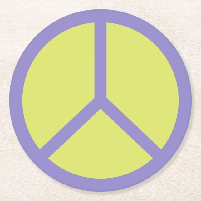Colourful Peace Sign coasters (Front)