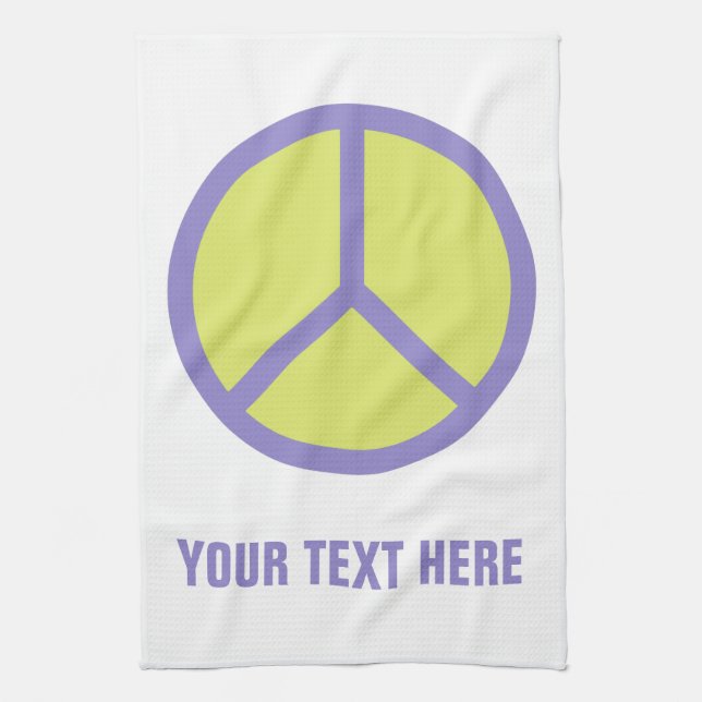 Colourful Peace Sign custom hand towel (Vertical)
