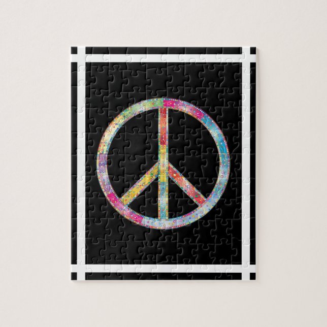 Colourful Peace Sign Jigsaw Puzzle (Vertical)