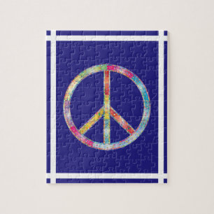 Colourful Peace Sign Jigsaw Puzzle
