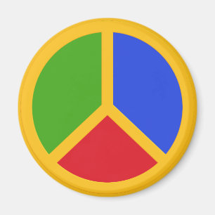 Colourful Peace Sign magnet