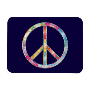 Colourful Peace Sign Magnet