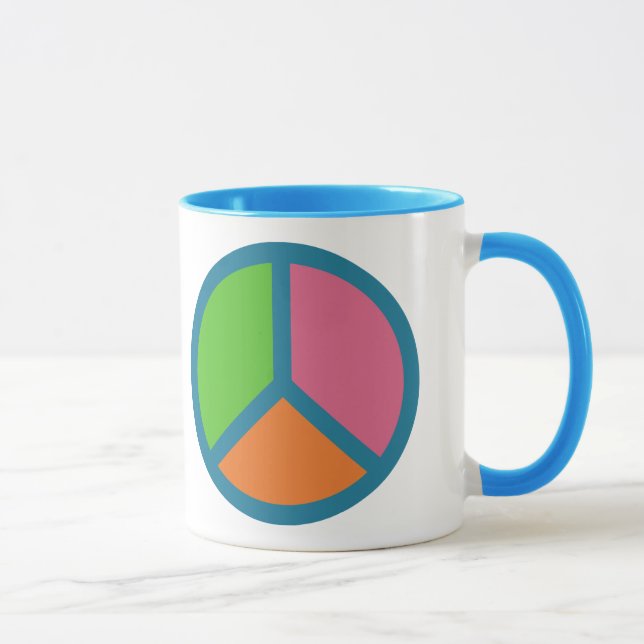 Colourful Peace Sign mugs (Right)