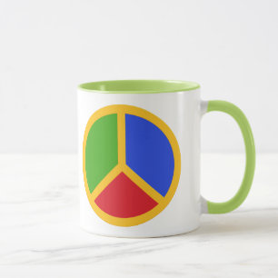 Colourful Peace Sign mugs