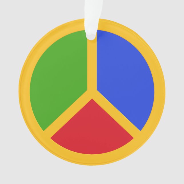Colourful Peace Sign ornament (Front)