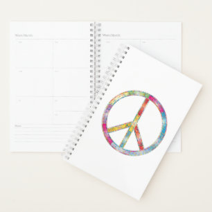 Colourful Peace Sign Planner