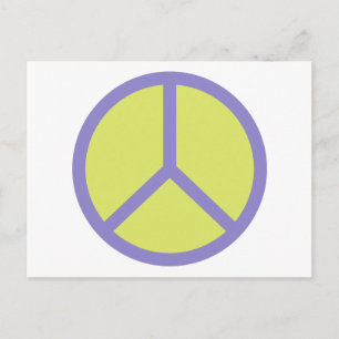 Colourful Peace Sign postcard