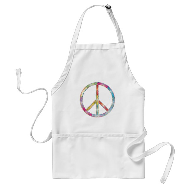 Colourful Peace Sign Standard Apron (Front)