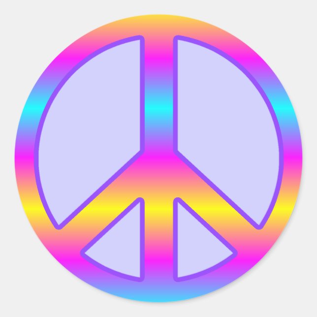Colourful Peace Sign Stickers (Front)