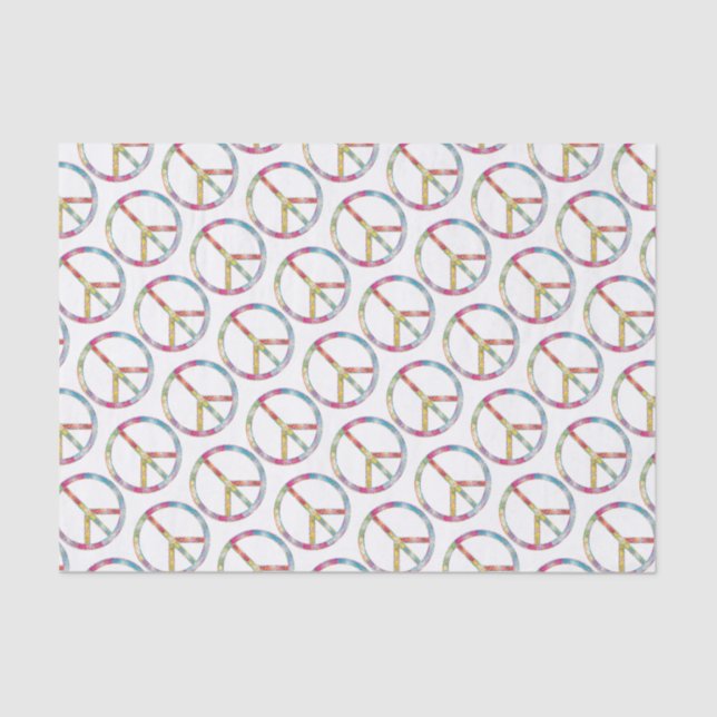 Colourful Peace Sign Tissue Paper (Front)